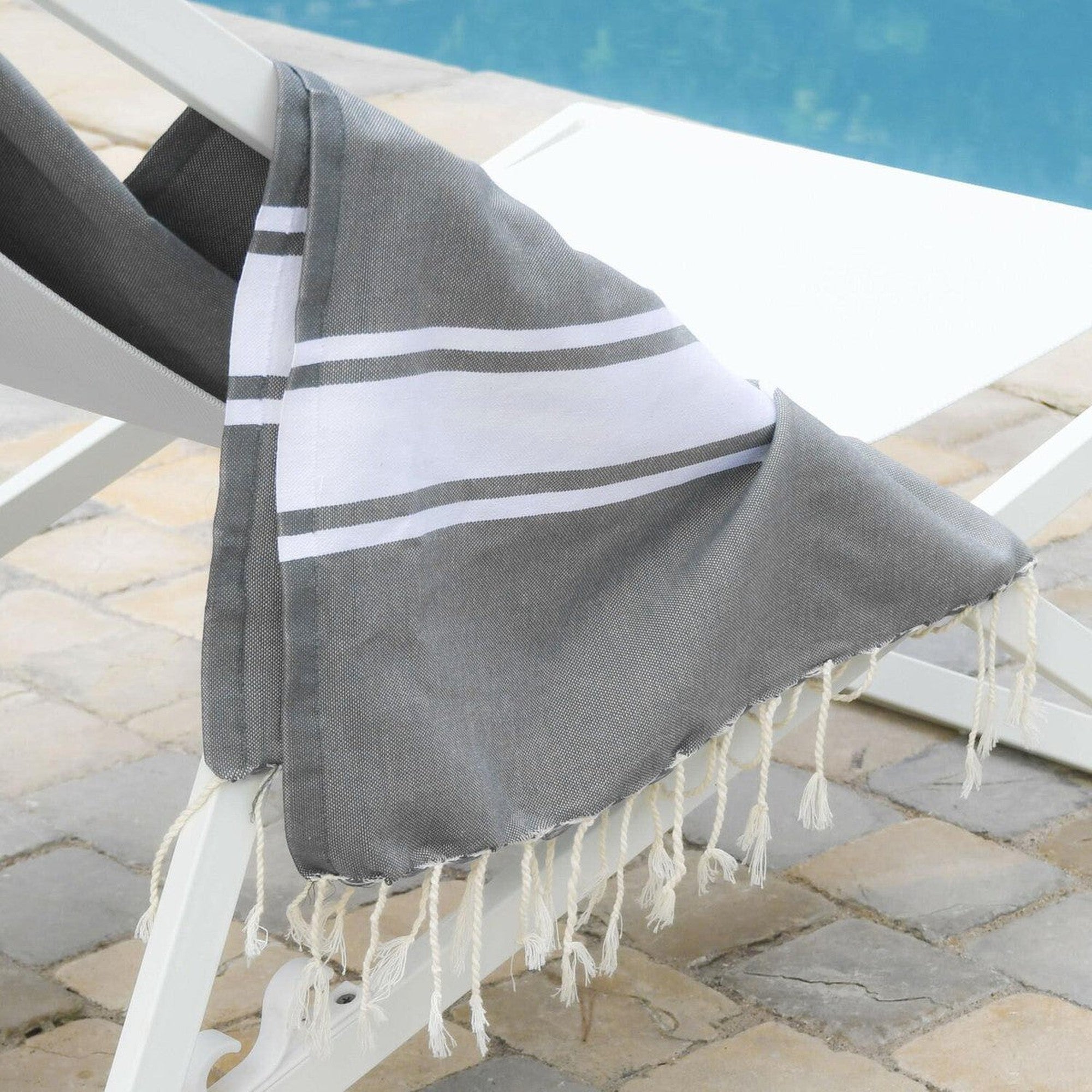 Fouta - Cotton - Medium Gray - St Tropez