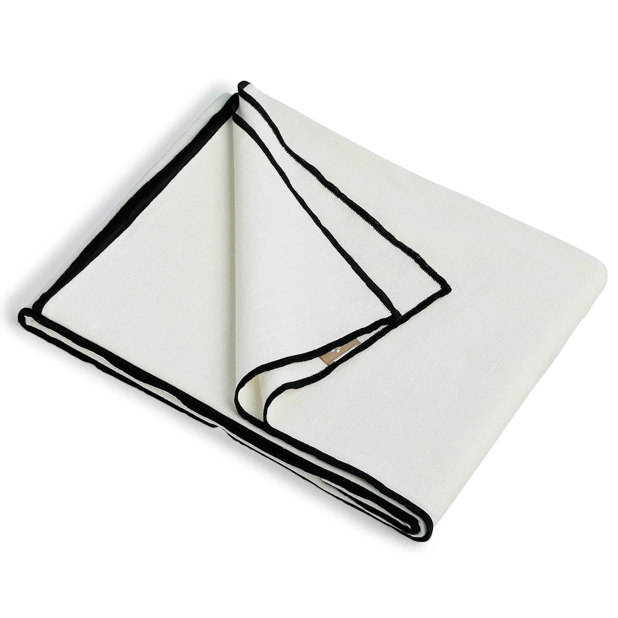 Ernest - Nappe - Lin Lavé - Blanc/Noir