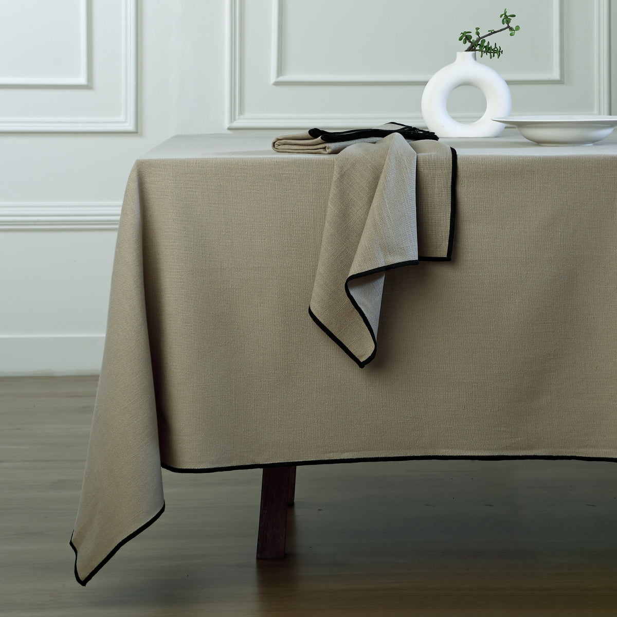 Ernest - Nappe - Lin Lavé - Naturel/Noir