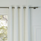 Louis - Eyelet Curtain - Cotton Canvas - White