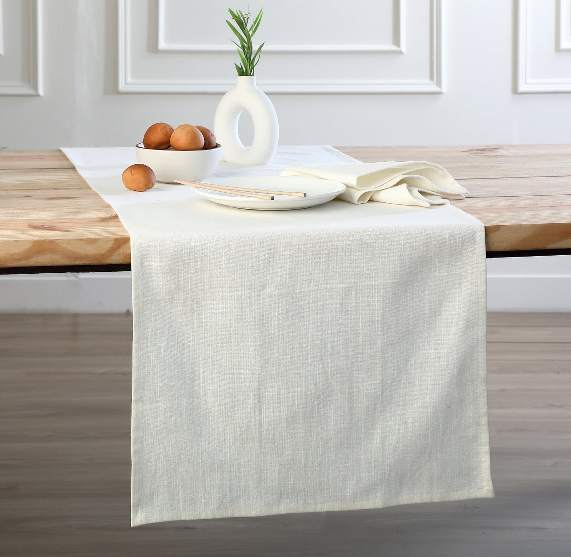 Louis - Lot De 4 Serviettes De Table - Blanc