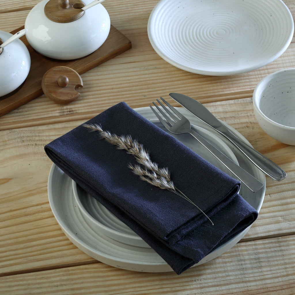 Louis - Lot De 4 Serviettes De Table - Fusain