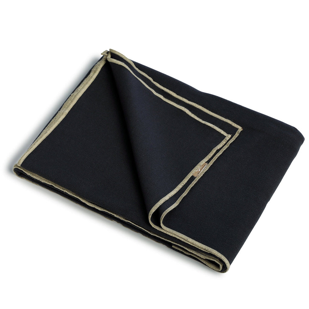 Jules - Curtain Panel - Cotton Canvas - Charcoal/Sand