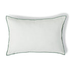 Jules - Housse De Coussin - Toile De Coton - Blanc/Céladon