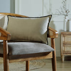 Jules - Cushion Cover - Cotton Canvas - Natural/Black
