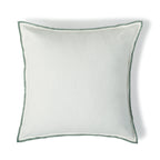 Jules - Housse De Coussin - Toile De Coton - Blanc/Céladon