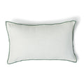 Jules - Housse De Coussin - Toile De Coton - Blanc/Céladon