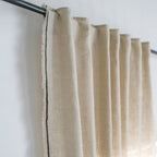 Gabriel - Tab-Top Curtain - Washed Linen - Natural/Black