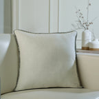 Maxime - Coussin - Lin Lavé - Blanc/Noir