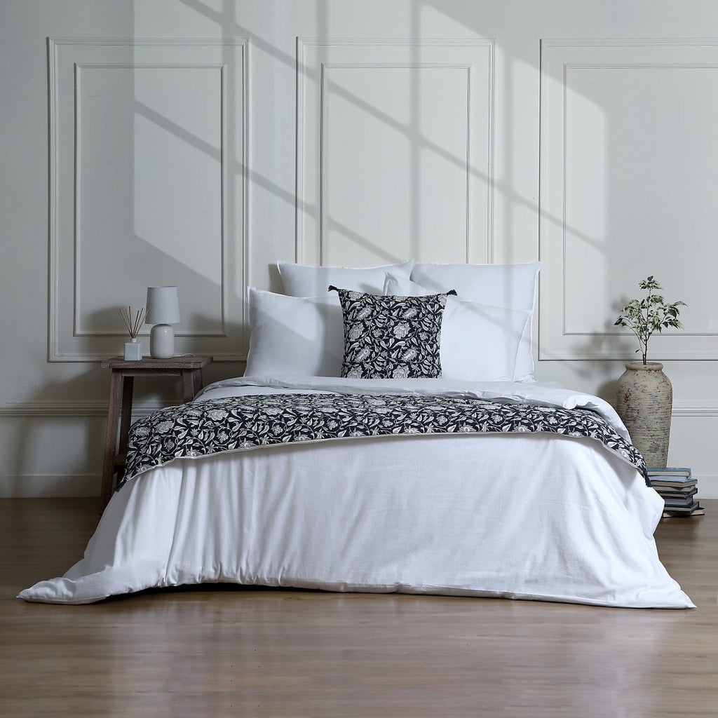 Noida - Coussin - Toile De Coton - Fusain