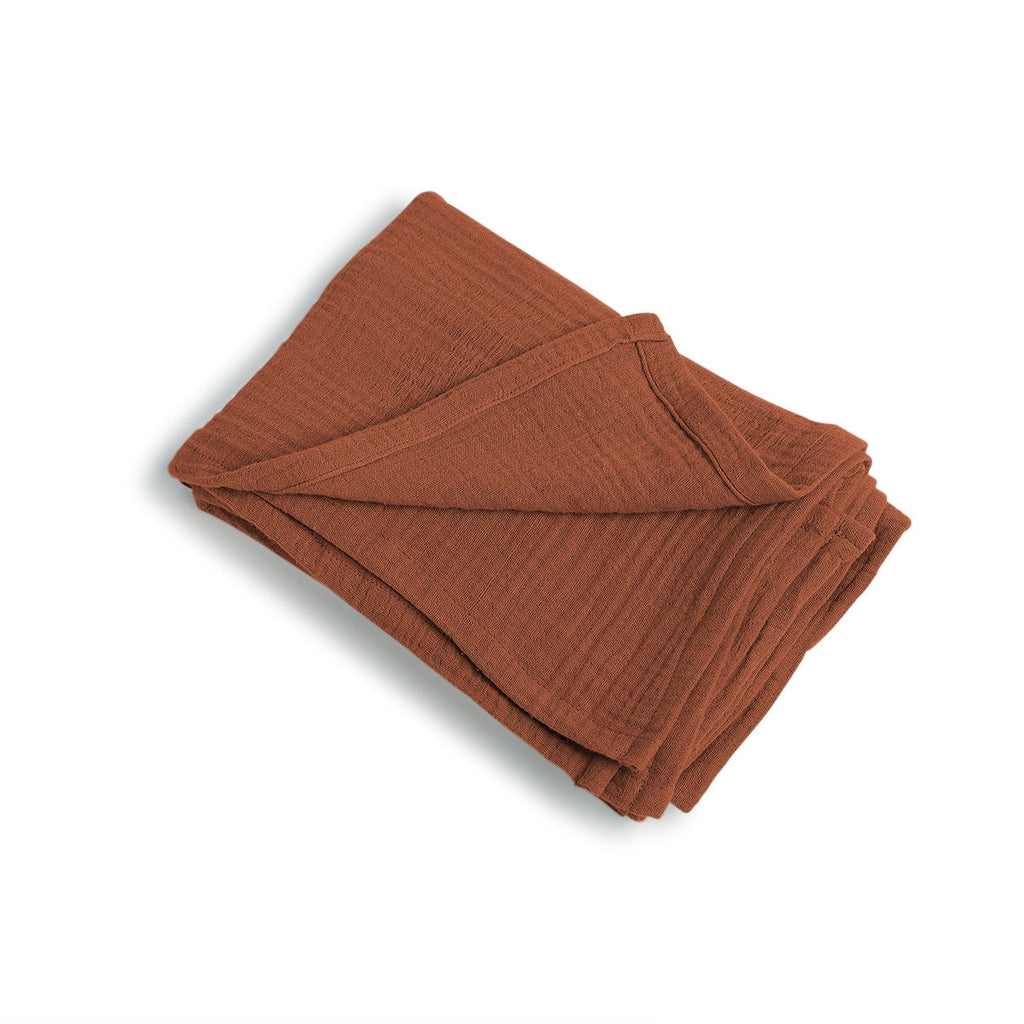 Set of 4 Cotton Gauze Napkins 40x40 - Carla - Tuscan Red