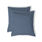 Nina - Pillowcase (x2) - Cotton Percale - Denim Blue