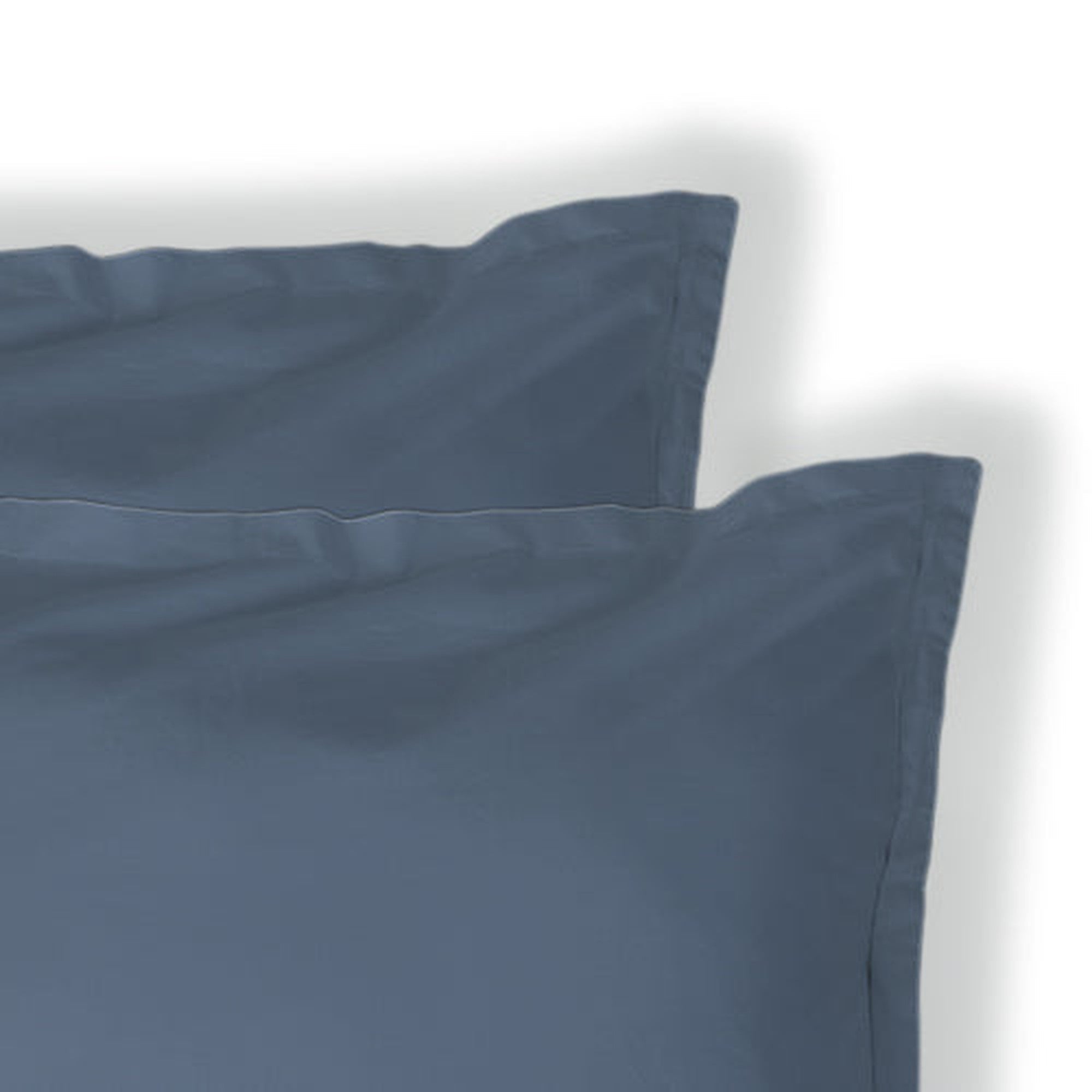Nina - Pillowcase (x2) - Cotton Percale - Denim Blue