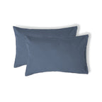 Nina - Pillowcase (x2) - Cotton Percale - Denim Blue