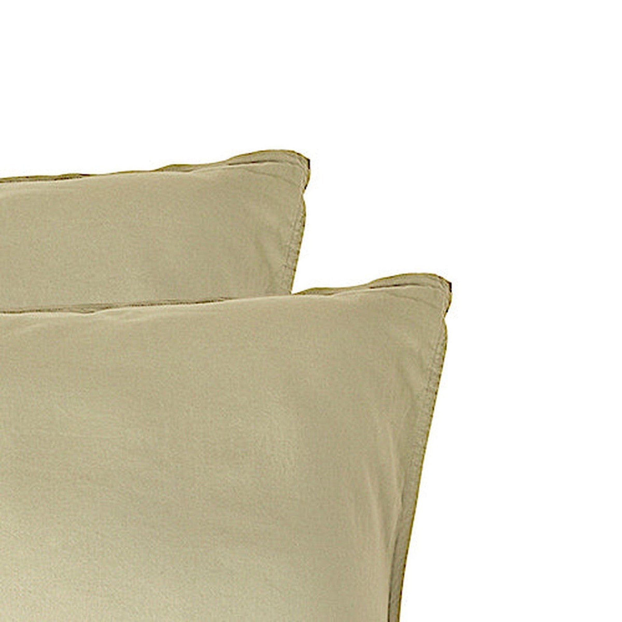 Luna - Pack Of 2 Pillowcases - Washed Cotton - Sand