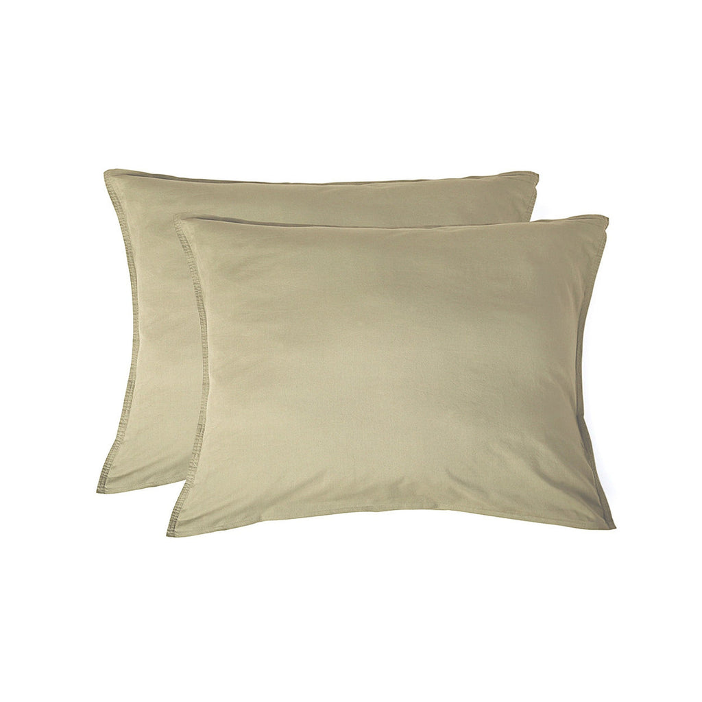 Luna - Pack Of 2 Pillowcases - Washed Cotton - Sand