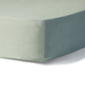 Luna - Sábana Bajera - Algodón Lavado - Verde Celadón