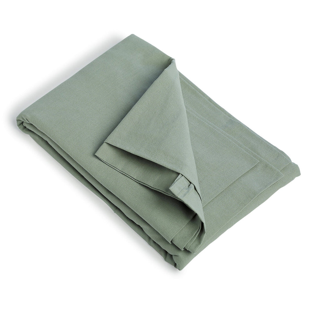 Luna - Sábana Bajera - Algodón Lavado - Verde Celadón