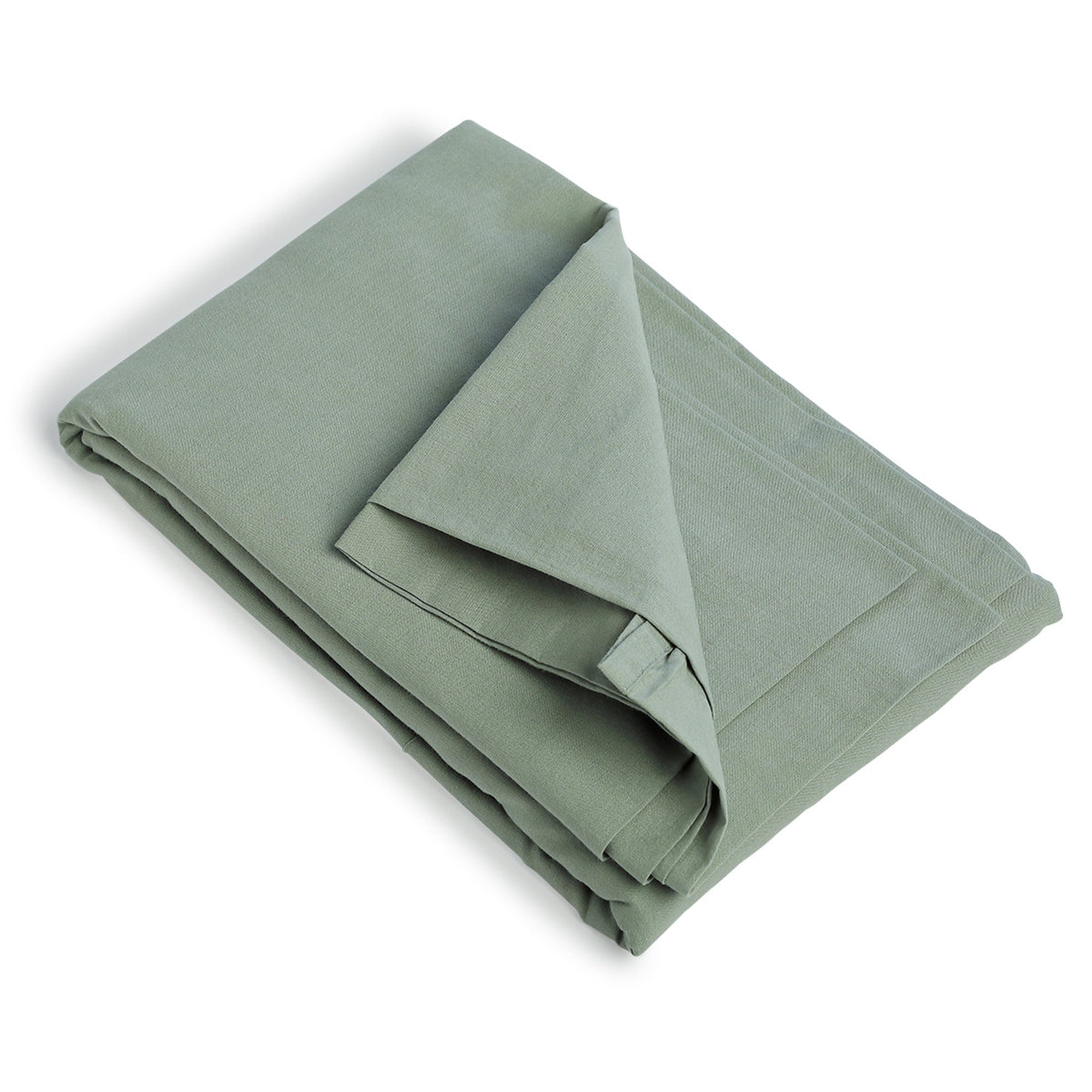 Luna - Sábana Bajera - Algodón Lavado - Verde Celadón