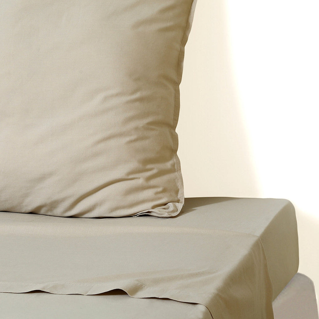 Luna - Flat Sheet - Washed Cotton - Sand