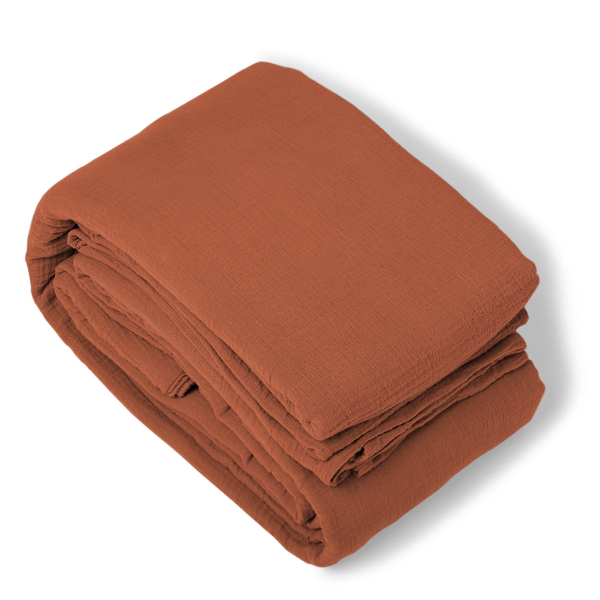 Carla - Duvet Cover - Cotton Gauze - Tuscan Red