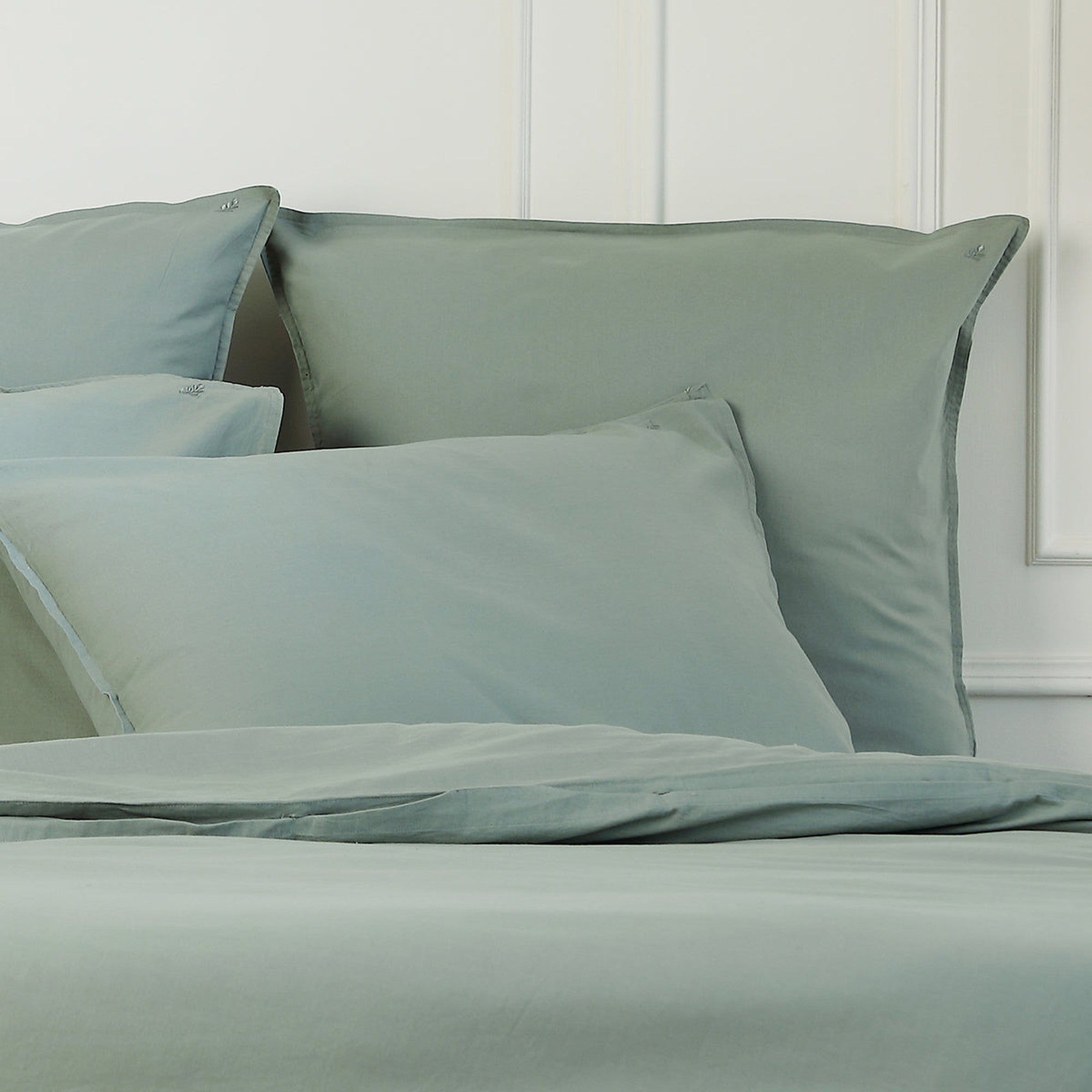 Luna - Duvet Cover - Washed Cotton - Celadon Green