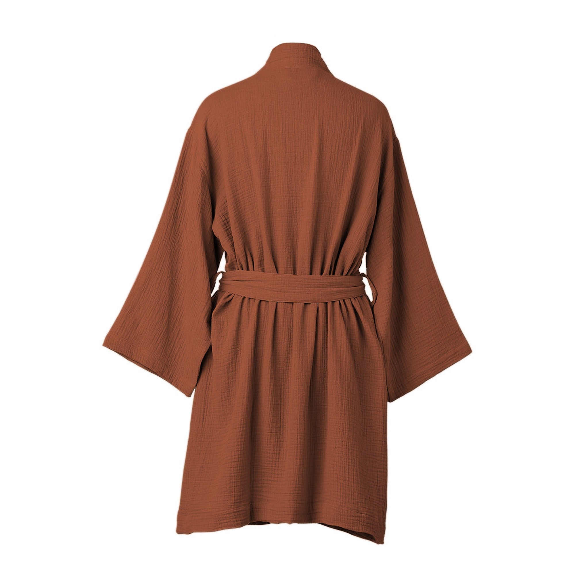 Albornoz Kimono - Gasa de Algodón - Rojo Toscana - Carla