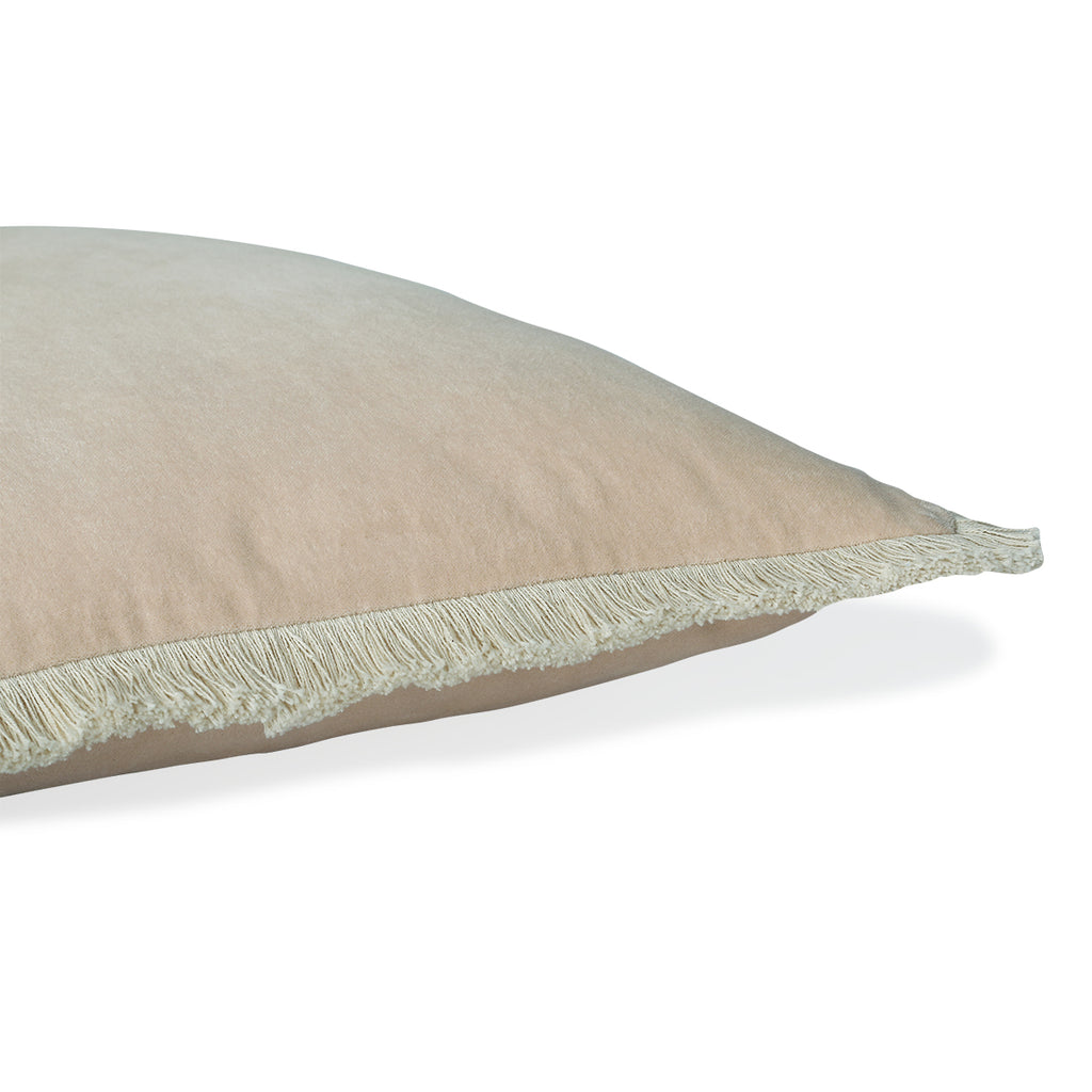 Riva - Funda de Cojín - Terciopelo de Algodón - Beige