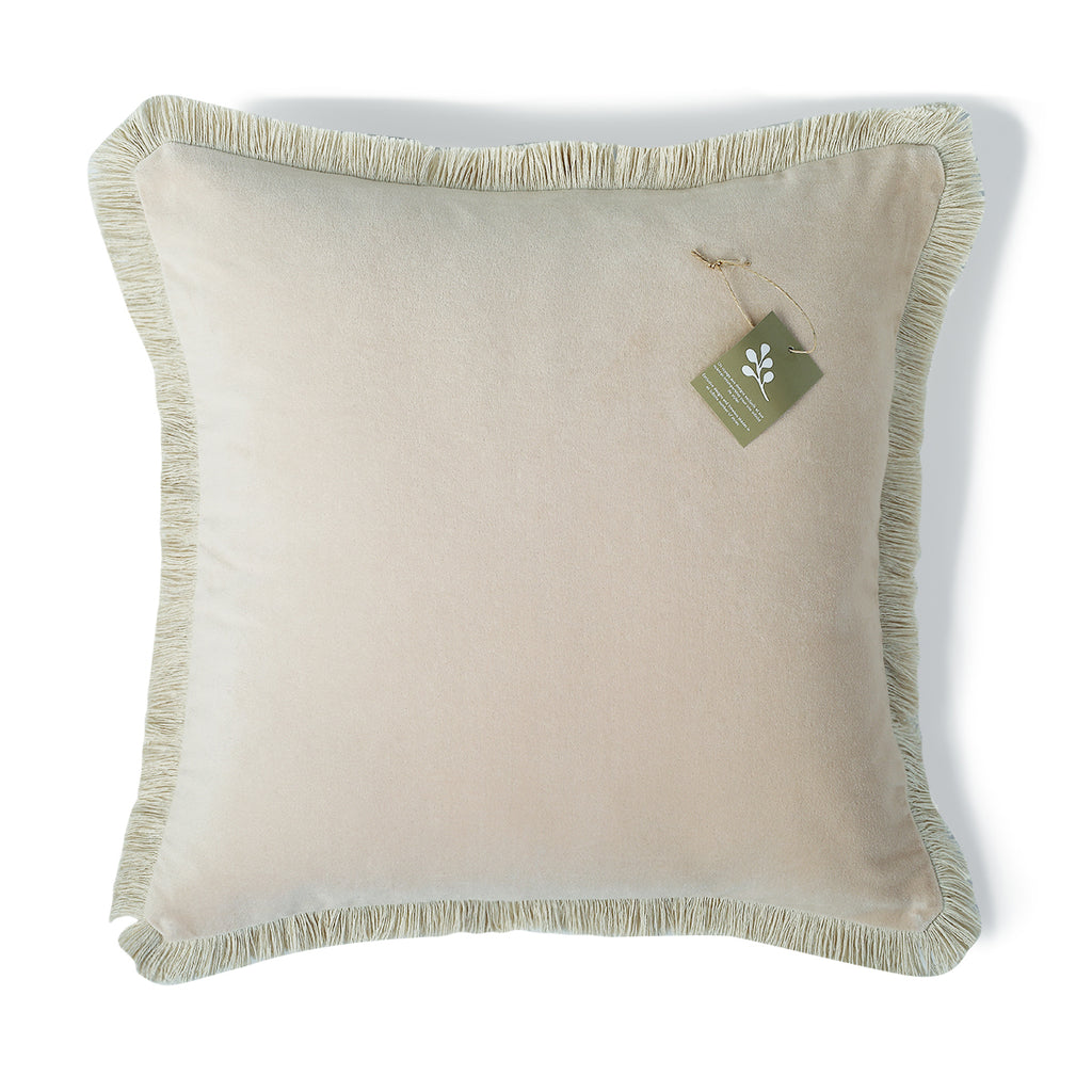 Riva - Funda de Cojín - Terciopelo de Algodón - Beige