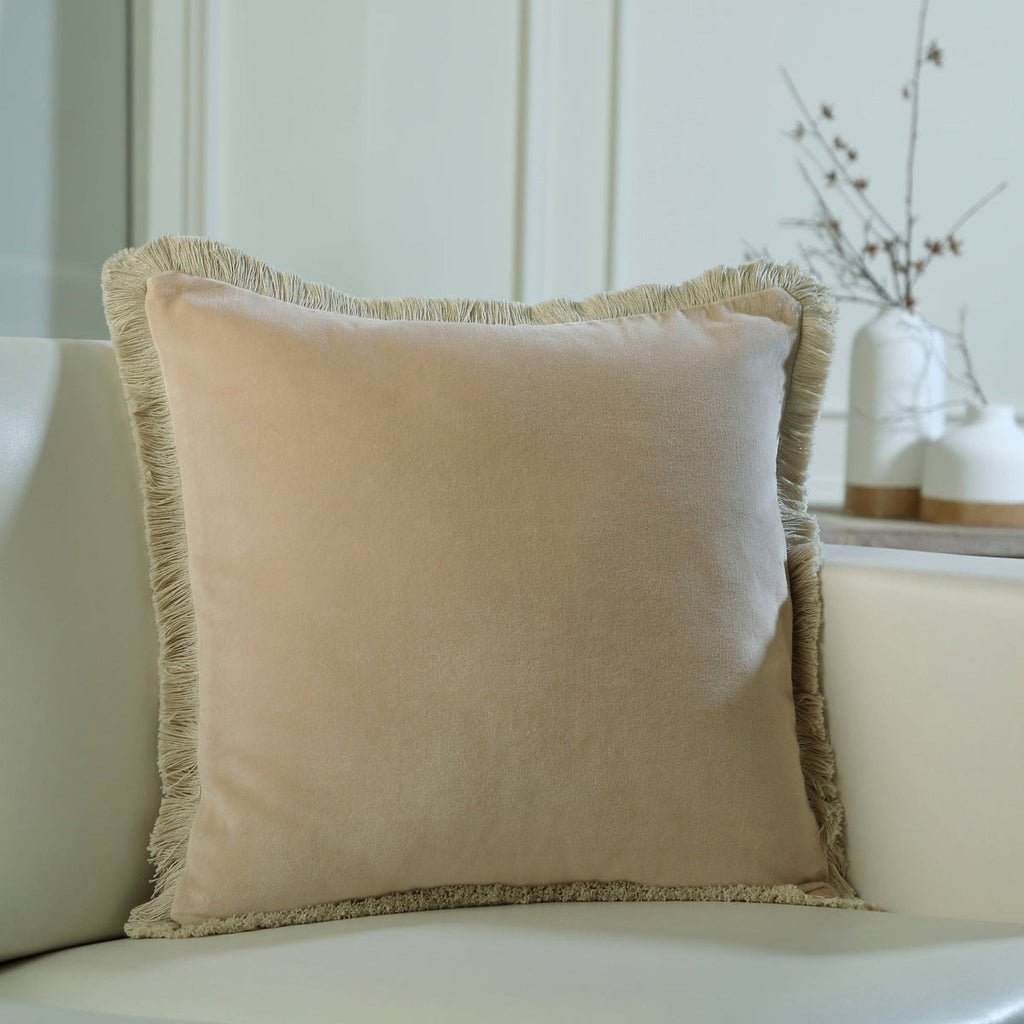 Riva - Coussin - Velours De Coton - Nude