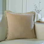 Riva - Coussin - Velours De Coton - Nude