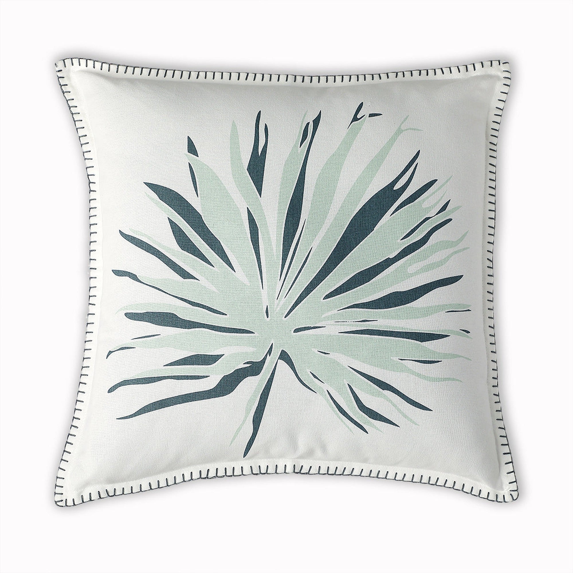Palma - Coussin - Toile De Coton - Bleu Glacier