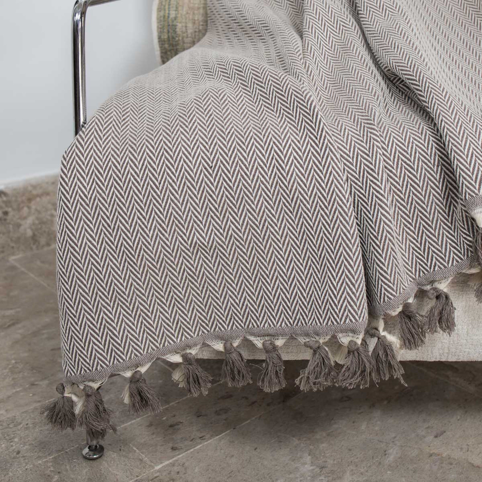 Megeve - Plaid - Coton - Taupe