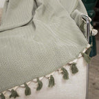 Megeve - Plaid - Coton - Vert Olive