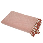 Megeve - Plaid - Coton - Rouge Tomette
