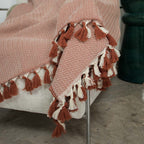 Megeve - Plaid - Coton - Rouge Tomette