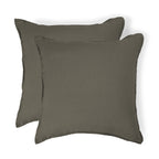 Camille - Funda De Almohada (X2) - Lino Lavado - Verde Caqui