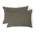 Camille - Funda De Almohada (X2) - Lino Lavado - Verde Caqui