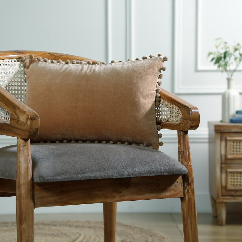 Velvet - Housse De Coussin - Velours De Coton - Camel