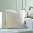 Riva - Housse De Coussin - Velours De Coton - Craie