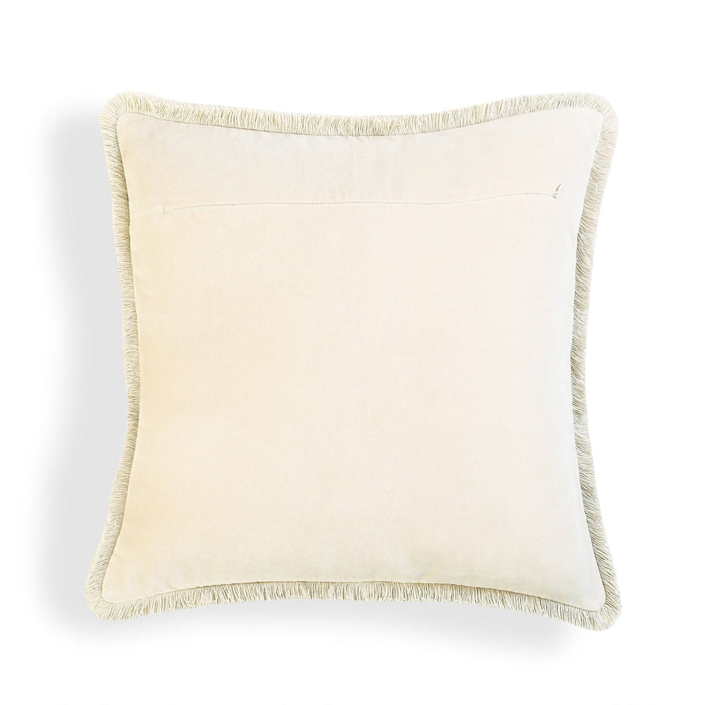 Riva - Housse De Coussin - Velours De Coton - Craie