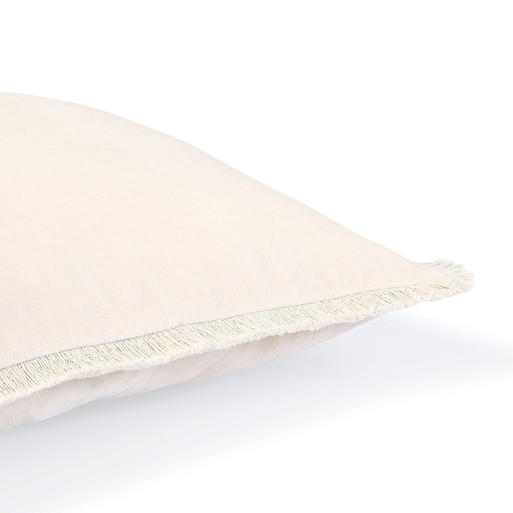 Riva - Housse De Coussin - Velours De Coton - Craie