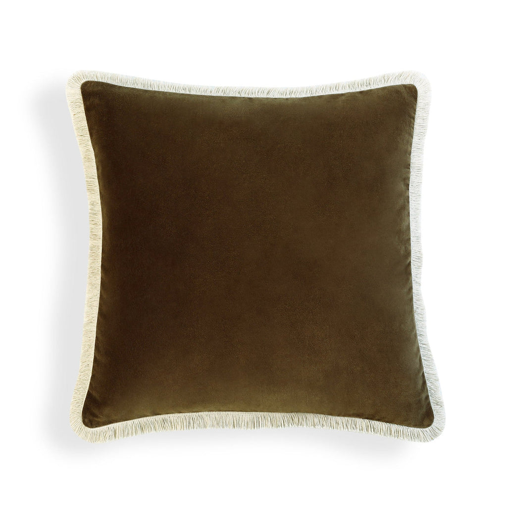 Riva - Housse De Coussin - Velours De Coton - Brun Chêne
