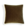 Riva - Housse De Coussin - Velours De Coton - Brun Chêne