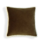 Riva - Housse De Coussin - Velours De Coton - Brun Chêne