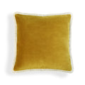 Riva - Coussin - Velours De Coton - Jaune Moutarde