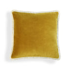 Riva - Coussin - Velours De Coton - Jaune Moutarde