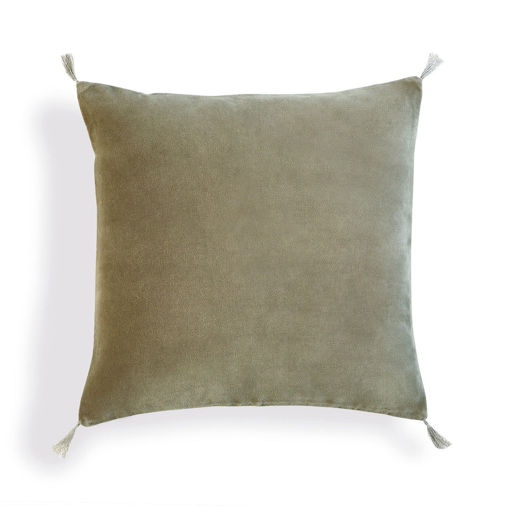 Danube - Housse De Coussin - Velours De Coton - Vert Kaki