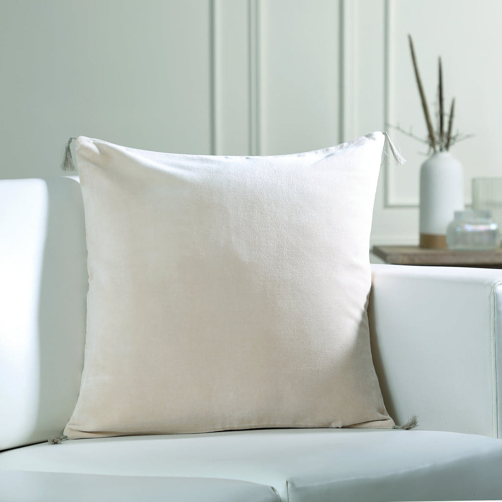 Danube - Cushion - Cotton Velvet - Chalk