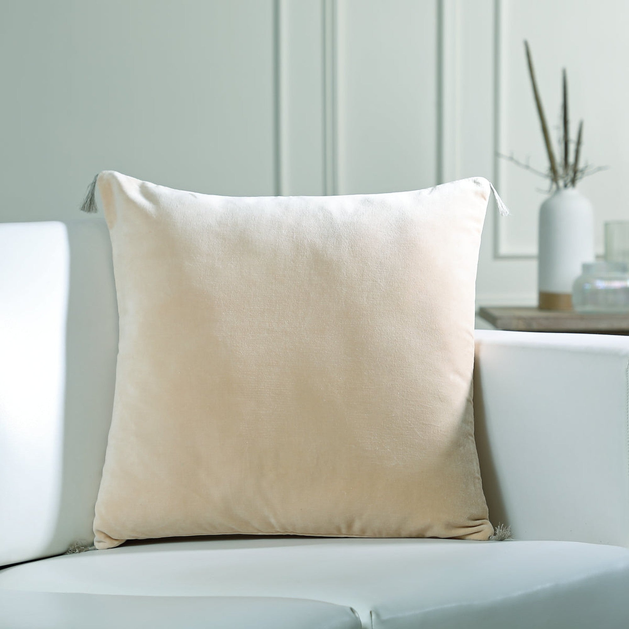 Danube - Coussin - Velours De Coton - Dune
